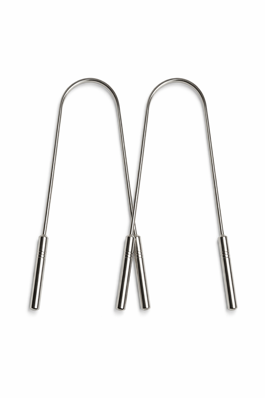 Stainless Steel Tongue Scraper – Ayurvedic Oral Detox Tool for Fresh Breath & Bad Breath Relief